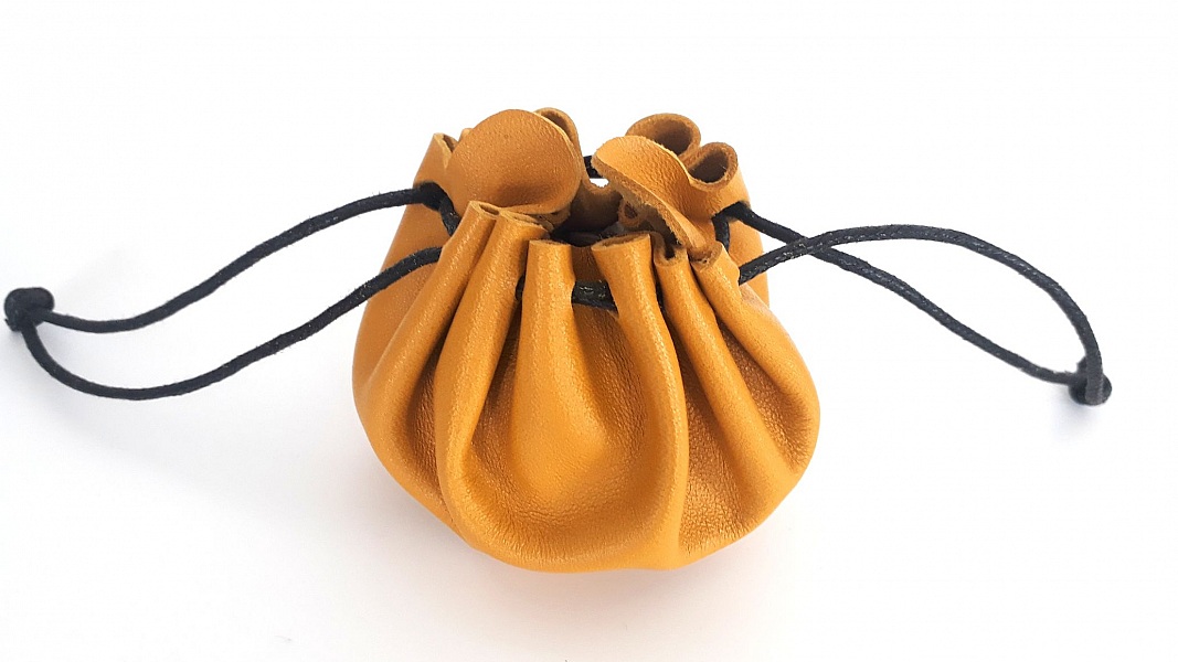 bourse en cuir taille moyenne