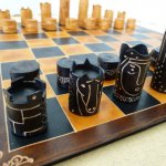 schackspel i läder